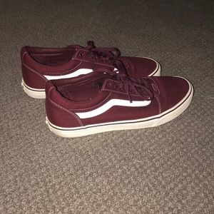 Maroon Vans Old Skools